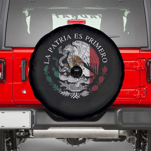 Mexican Pride Spare Tire Cover La Patria Es Primero Coat Of Arms TS11 Black Print Your Wear