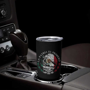 Mexican Pride Tumbler Cup La Patria Es Primero Coat Of Arms TS11 Print Your Wear