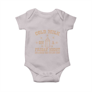 Funny Cold Milk On A Friday Night And A Onesie That Fits Just Right Baby Onesie TS11 Ice Gray Print Your Wear
