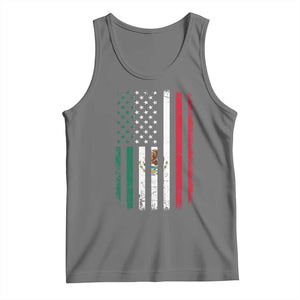 Mexican American Flag Mexican Roots Mexico America Tank Top TS11 Black Heather Print Your Wear