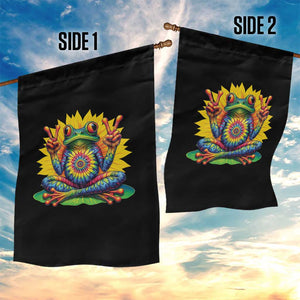 Tie Dye Frog Peace Sign Hippie Sunflower Garden Flag TS11 Print Your Wear