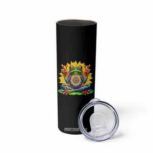 Tie Dye Frog Peace Sign Hippie Sunflower Skinny Tumbler TS11 Print Your Wear