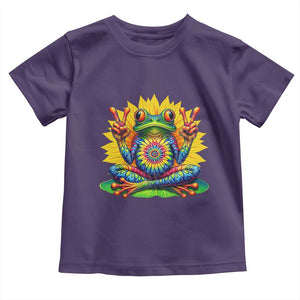 Tie Dye Frog Peace Sign Hippie Sunflower Toddler T Shirt TS11 Purple Print Your Wear