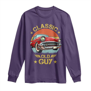 Funny Classic Old Guy Long Sleeve Shirt Humor Saying Classic Car Lover TS11 Purple Print Your Wear