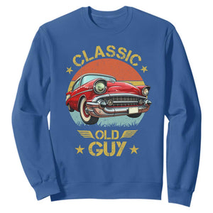 Funny Classic Old Guy Sweatshirt Humor Saying Classic Car Lover TS11 Royal Blue Print Your Wear