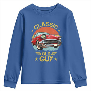 Funny Classic Old Guy Youth Sweatshirt Humor Saying Classic Car Lover TS11 Royal Blue Print Your Wear