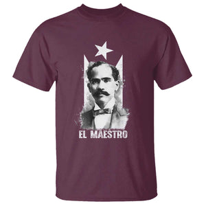 Pedro Albizu Campos T Shirt El Maestro Black Puerto Rico Flag TS11 Maroon Print Your Wear