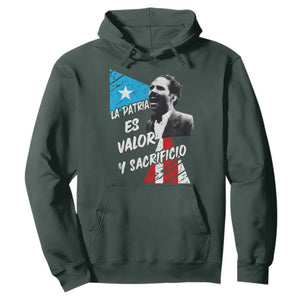 Pedro Albizu Campos Hoodie La Patria Es Valor Y Sacrificio Puerto Rican Leader TS11 Dark Forest Green Print Your Wear
