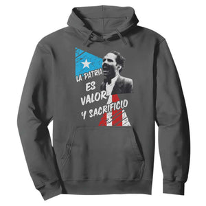 Pedro Albizu Campos Hoodie La Patria Es Valor Y Sacrificio Puerto Rican Leader TS11 Dark Heather Print Your Wear