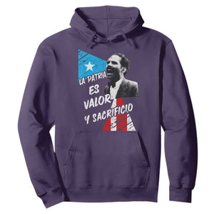 Pedro Albizu Campos Hoodie La Patria Es Valor Y Sacrificio Puerto Rican Leader TS11 Purple Print Your Wear