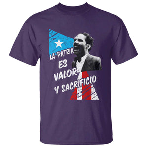 Pedro Albizu Campos T Shirt La Patria Es Valor Y Sacrificio Puerto Rican Leader TS11 Purple Print Your Wear