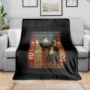 Pedro Albizu Campos Throw Blanket Yo Soy Boricua Vintage Puerto Rican Flag TS11 Print Your Wear