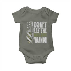 Don't Let The Hard Days Win Baby Onesie Inspirational Mental Health Gun Camo American Flag TS11 Military Green Print Your Wear