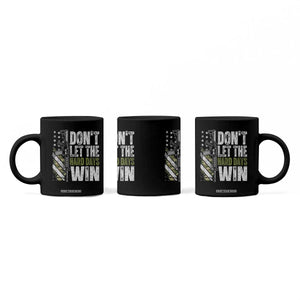 Don't Let The Hard Days Win Coffee Mug Inspirational Mental Health Gun Camo American Flag TS11 Print Your Wear
