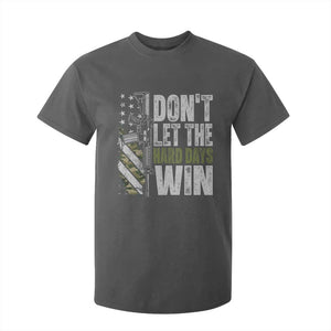 Don't Let The Hard Days Win T Shirt For Kid Inspirational Mental Health Gun Camo American Flag TS11 Dark Heather Print Your Wear