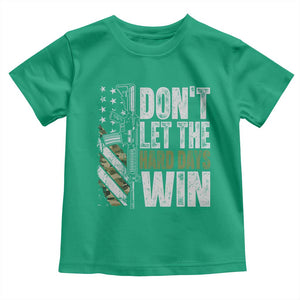 Don't Let The Hard Days Win Toddler T Shirt Inspirational Mental Health Gun Camo American Flag TS11 Irish Green Print Your Wear