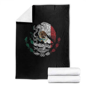 Mexico Coat Of Arms Mexican Flag Seal Symbol Throw Blanket TS11 Black Print Your Wear