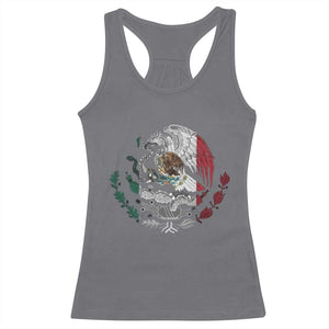 Mexico Coat Of Arms Mexican Flag Seal Symbol Racerback Tank Top TS11 Charcoal Print Your Wear