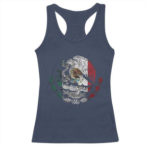 Mexico Coat Of Arms Mexican Flag Seal Symbol Racerback Tank Top TS11 Navy Print Your Wear