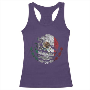 Mexico Coat Of Arms Mexican Flag Seal Symbol Racerback Tank Top TS11 Purple Print Your Wear