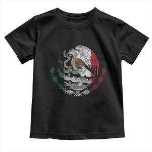Mexico Coat Of Arms Mexican Flag Seal Symbol Toddler T Shirt TS11 Black Print Your Wear