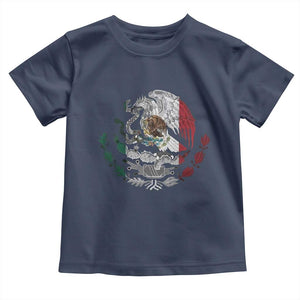 Mexico Coat Of Arms Mexican Flag Seal Symbol Toddler T Shirt TS11 Navy Print Your Wear