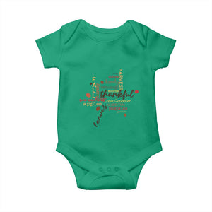 Thanksgiving Maple Leaf Fall Season Baby Onesie TS11 Irish Green Print Your Wear