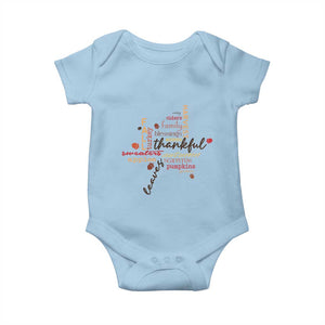 Thanksgiving Maple Leaf Fall Season Baby Onesie TS11 Light Blue Print Your Wear