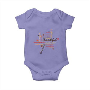 Thanksgiving Maple Leaf Fall Season Baby Onesie TS11 Violet Print Your Wear
