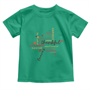 Thanksgiving Maple Leaf Fall Season Baby Shirt TS11 Irish Green Print Your Wear