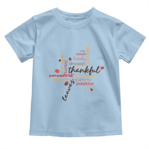 Thanksgiving Maple Leaf Fall Season Baby Shirt TS11 Light Blue Print Your Wear