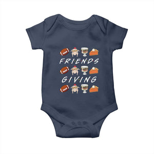 Funny Thanksgiving Thankful Friends Giving Party Baby Onesie TS11 Navy Print Your Wear