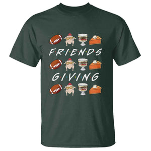 Funny Thanksgiving Thankful Friends Giving Party T Shirt TS11 Dark Forest Green Print Your Wear
