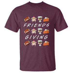 Funny Thanksgiving Thankful Friends Giving Party T Shirt TS11 Maroon Print Your Wear