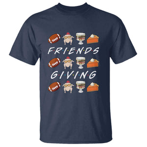 Funny Thanksgiving Thankful Friends Giving Party T Shirt TS11 Navy Print Your Wear