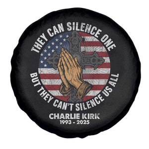 Charlie Kirk Memorial Spare Tire Cover They Can Silence One But They Cant Silence Us All TS11 Print Your Wear