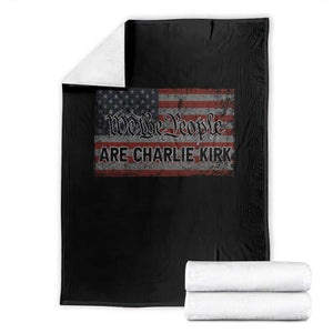 We Are Charlie Kirk Throw Blanket We The People Vintage American Flag TS11 Black Print Your Wear