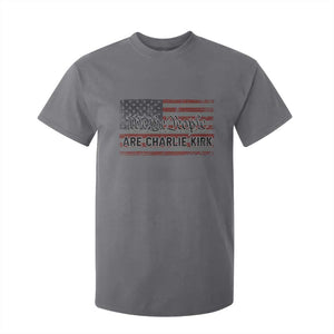 We Are Charlie Kirk T Shirt For Kid We The People Vintage American Flag TS11 Charcoal Print Your Wear