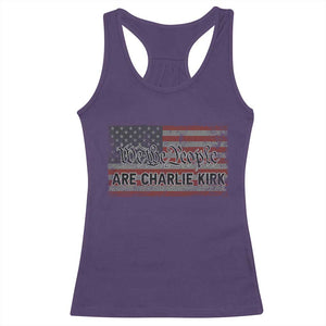 We Are Charlie Kirk Racerback Tank Top We The People Vintage American Flag TS11 Purple Print Your Wear