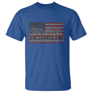 We Are Charlie Kirk T Shirt We The People Vintage American Flag TS11 Royal Blue Print Your Wear