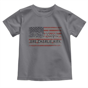 We Are Charlie Kirk Toddler T Shirt We The People Vintage American Flag TS11 Charcoal Print Your Wear