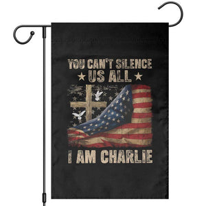 I Am Charlie Kirk Garden Flag You Cant Silence Us All Vintage American Flag TS11 Black Print Your Wear