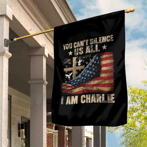 I Am Charlie Kirk Garden Flag You Cant Silence Us All Vintage American Flag TS11 Print Your Wear
