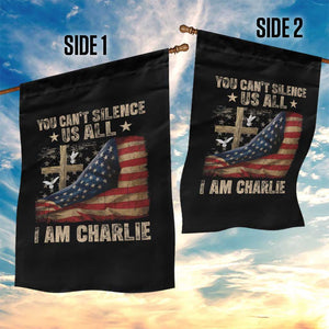 I Am Charlie Kirk Garden Flag You Cant Silence Us All Vintage American Flag TS11 Print Your Wear