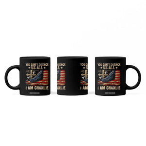 I Am Charlie Kirk Coffee Mug You Cant Silence Us All Vintage American Flag TS11 Print Your Wear