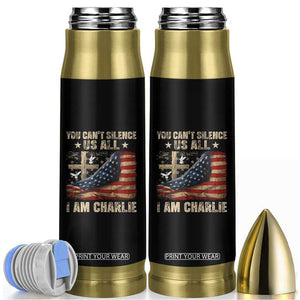 I Am Charlie Kirk Bullet Tumbler You Cant Silence Us All Vintage American Flag TS11 Black Print Your Wear