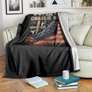I Am Charlie Kirk Throw Blanket Freedom Vintage American Flag TS11 Print Your Wear