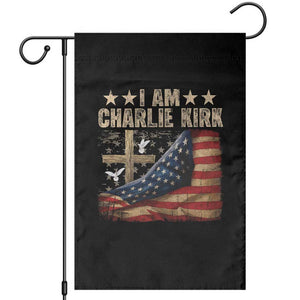 I Am Charlie Kirk Garden Flag Freedom Vintage American Flag TS11 Black Print Your Wear