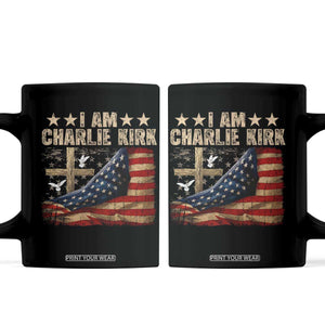 I Am Charlie Kirk Coffee Mug Freedom Vintage American Flag TS11 Black Print Your Wear
