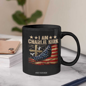 I Am Charlie Kirk Coffee Mug Freedom Vintage American Flag TS11 Print Your Wear